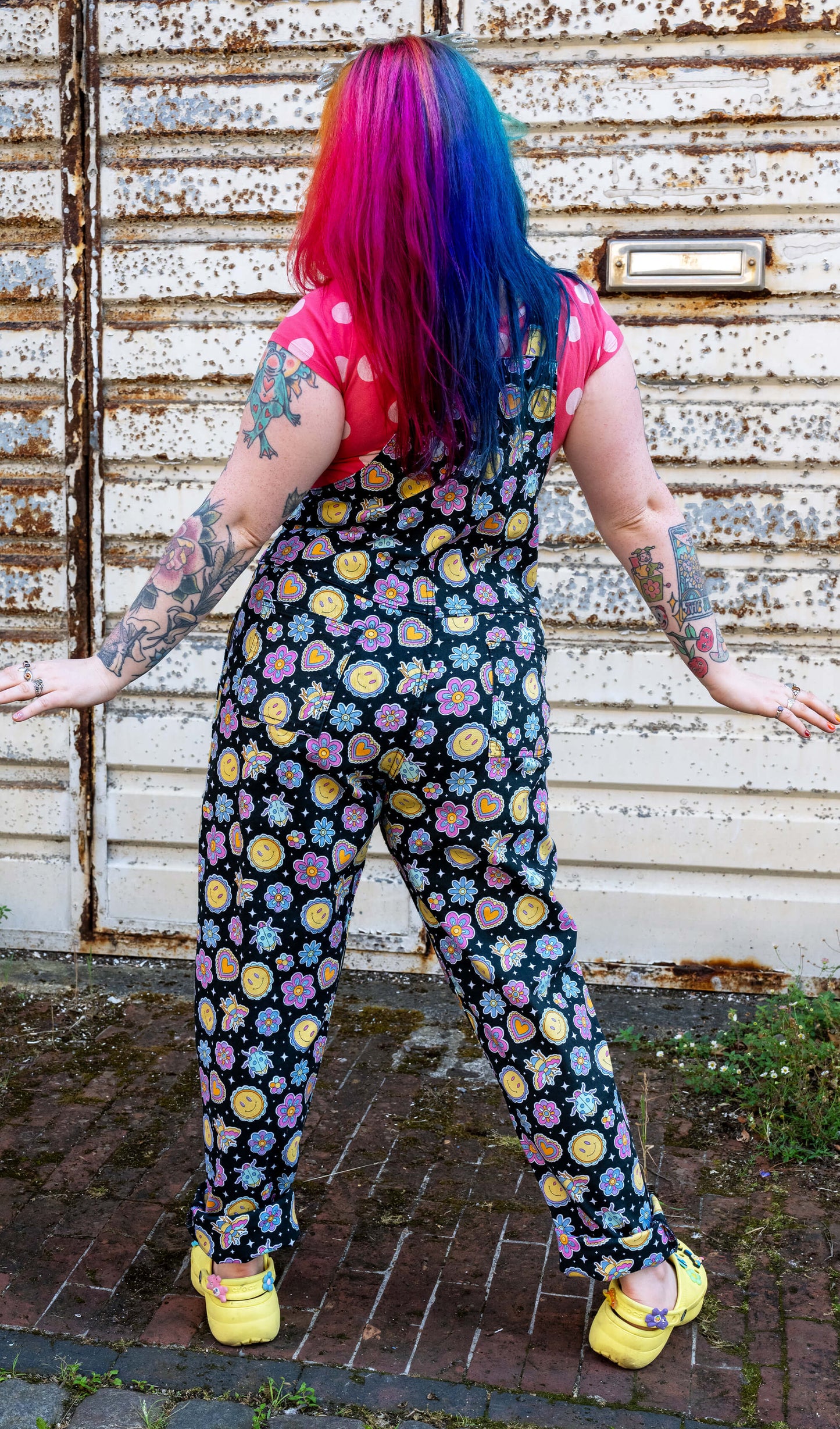 Run & Fly - Bee Happy Stretch Twill Dungarees