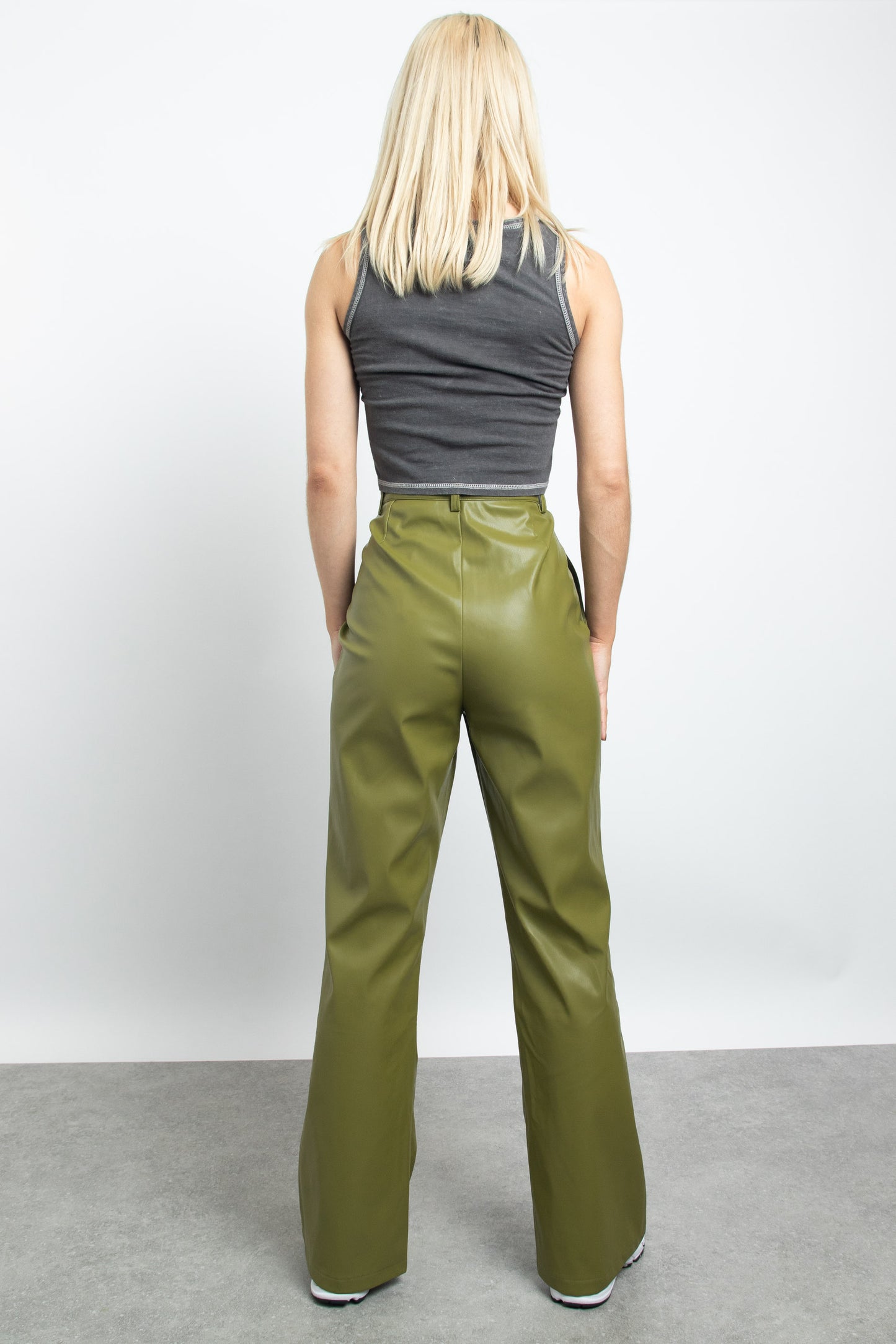 Daisy Street - Moss Green PU Trousers
