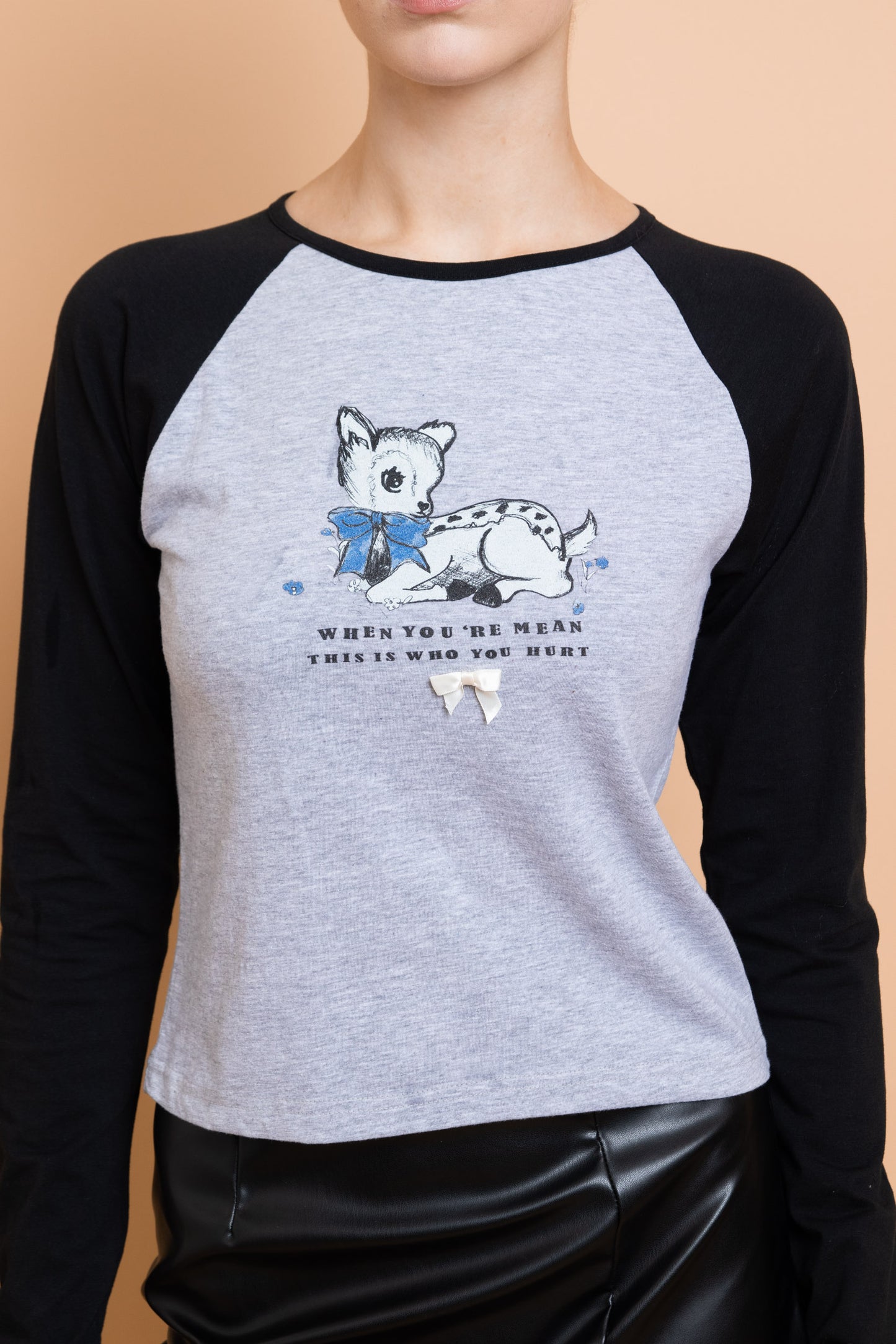 Daisy Street - ‘When You Are Mean’ Deer Raglan Top