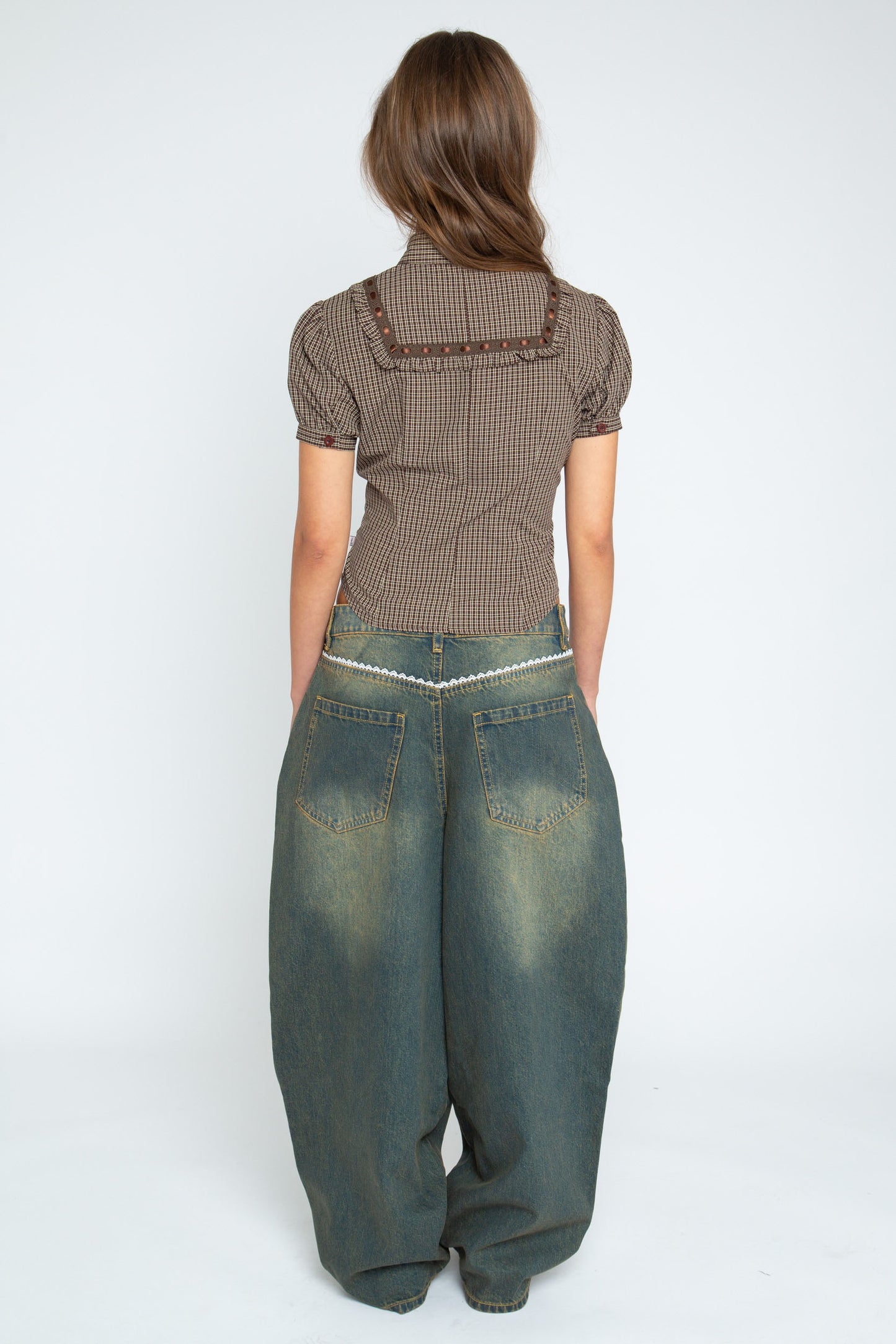 Daisy Street - Evie Washed Denim Balloon Jeans