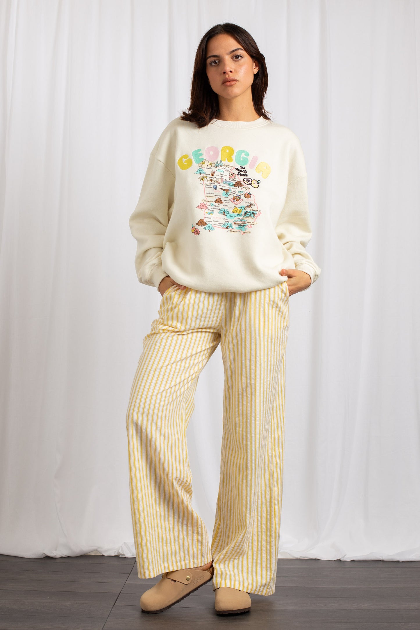 Daisy Street - Cream Georgia Embroidered Sweater