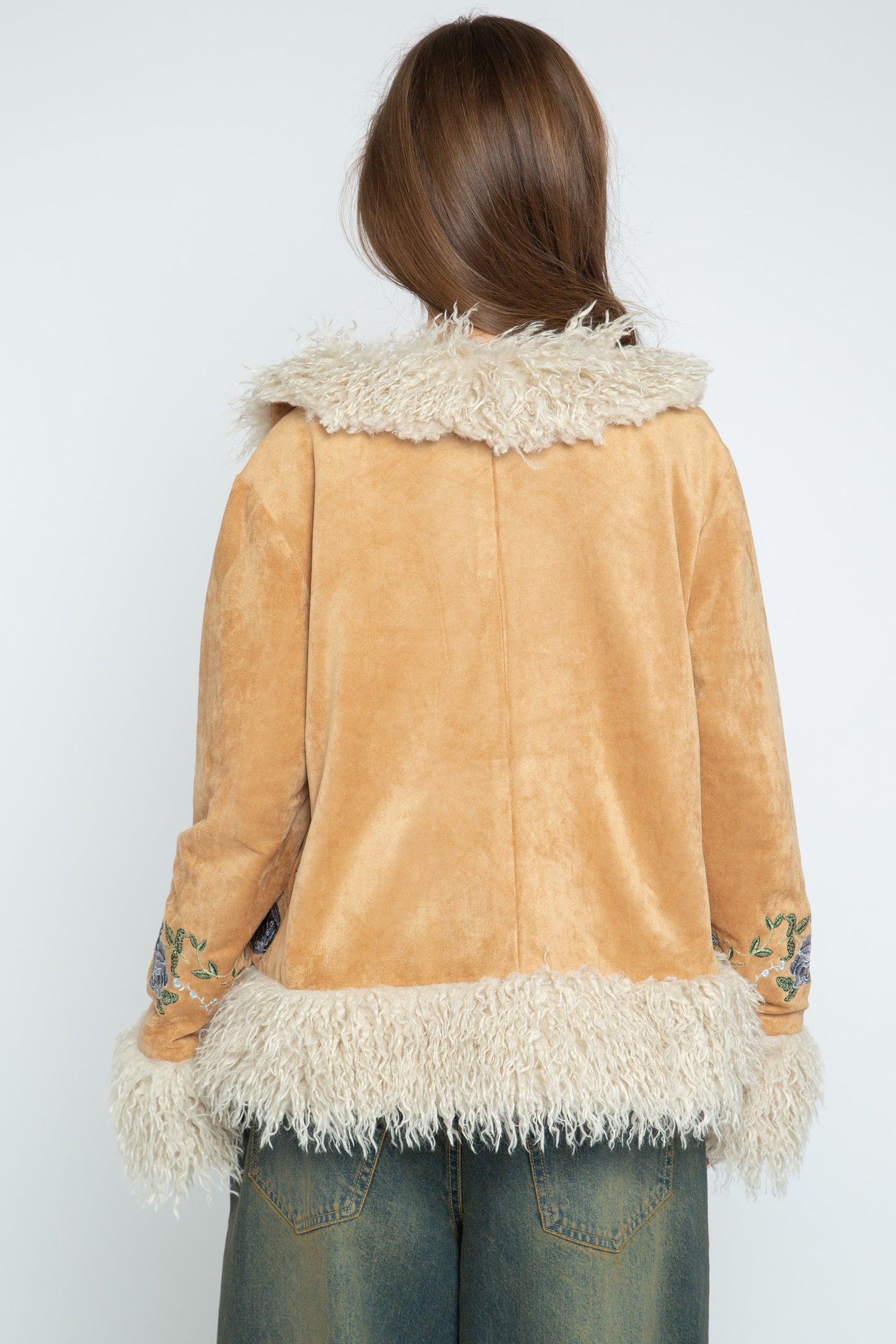 Daisy Street - Light Brown Chelsea Short Afghan Coat