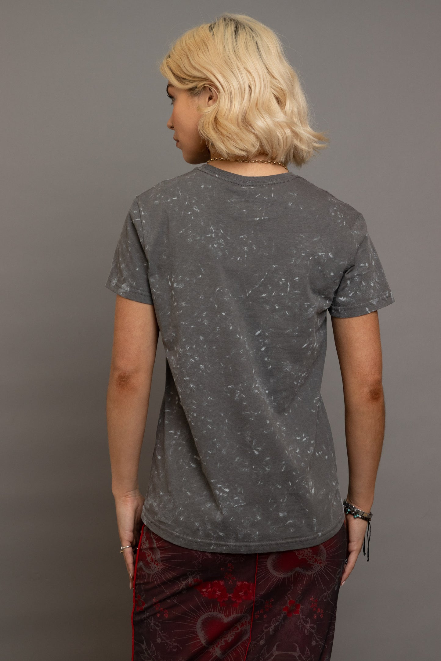 Daisy Street - 'Band Tee' Snow Wash Grey Tee
