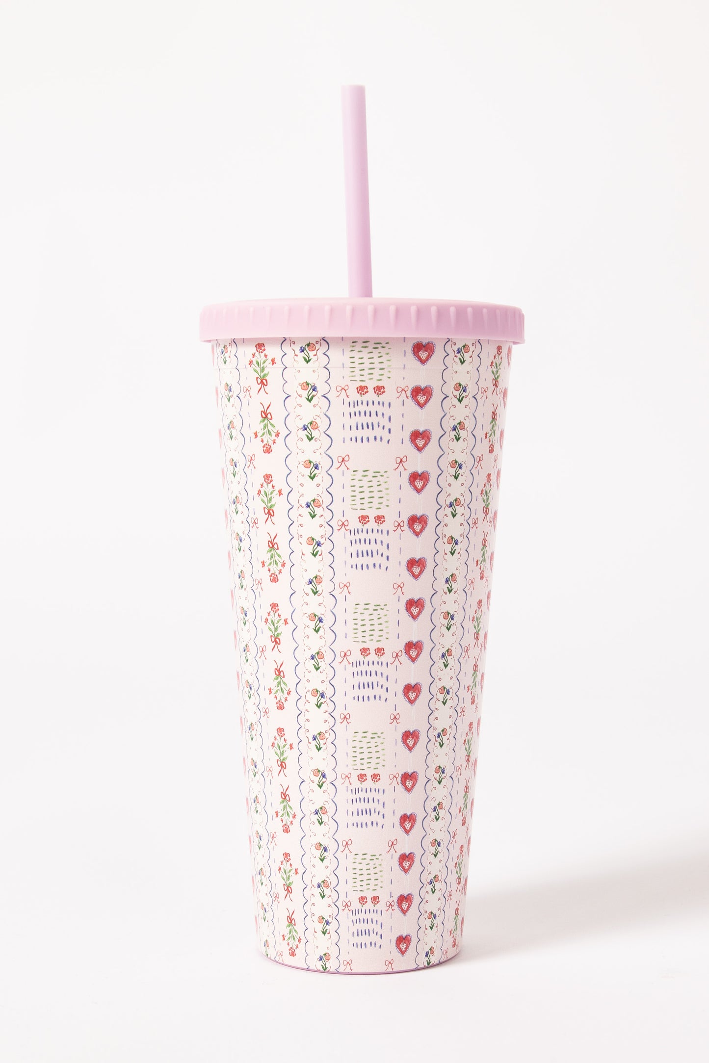 Daisy Street - Cute Pastel Wallpaper Print Drinking Cup with Straw