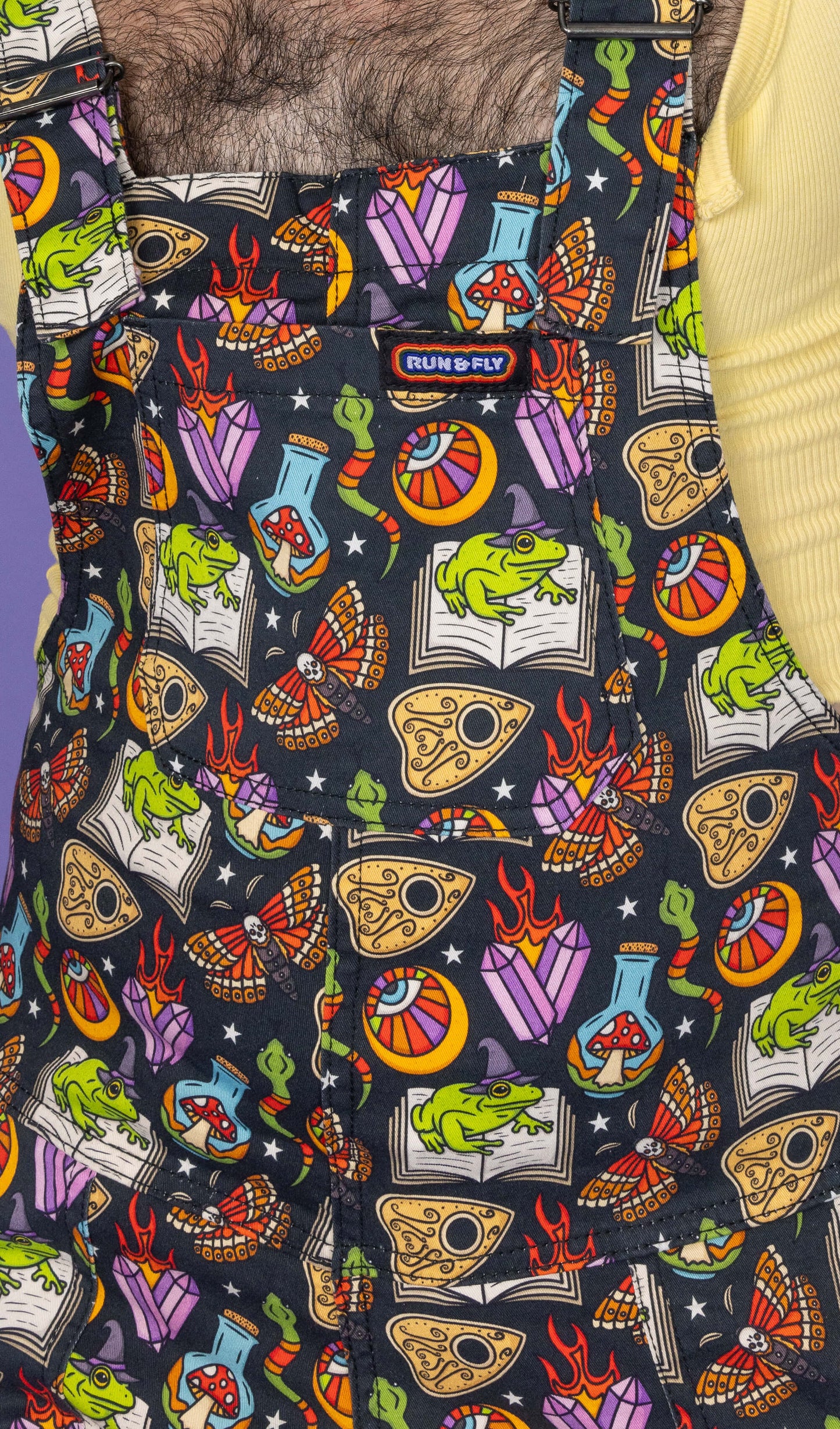 Run & Fly - Bewitched Stretch Twill Dungarees