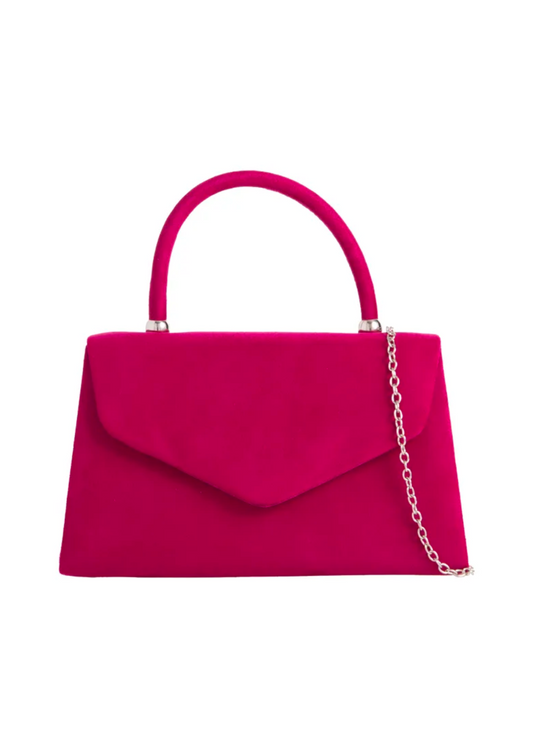 The Edit - Soft Faux Suede Grab Bag in Deep Rose