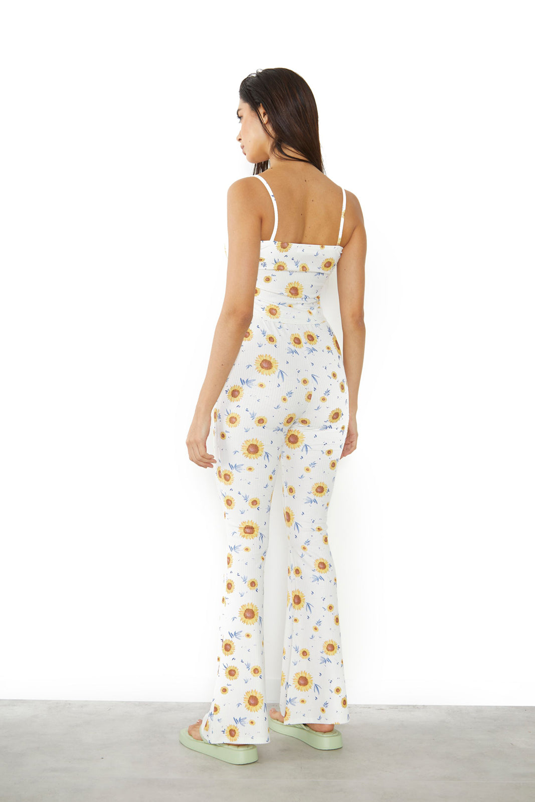 glamorous ribbed sunflower flares