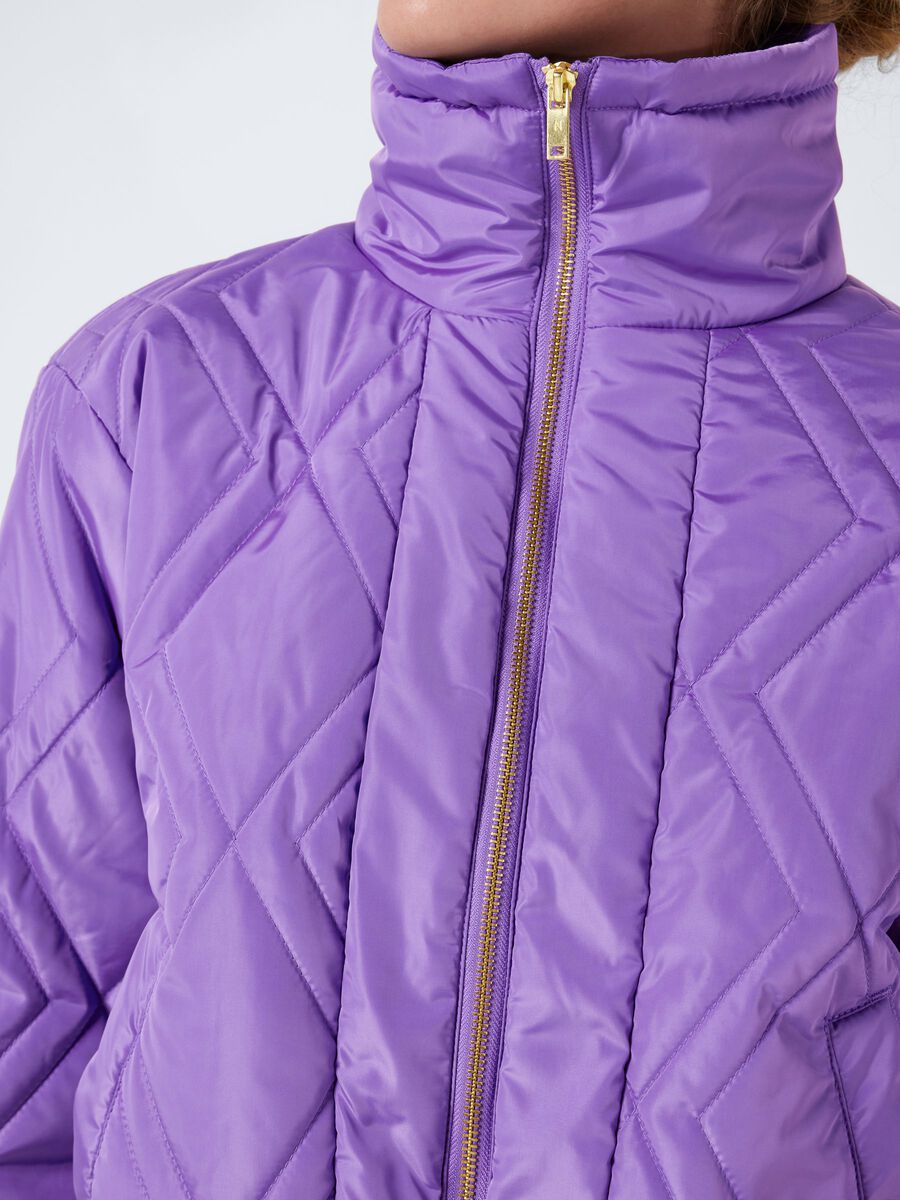 Noisy May - Purple Quilted Bomber Jacket