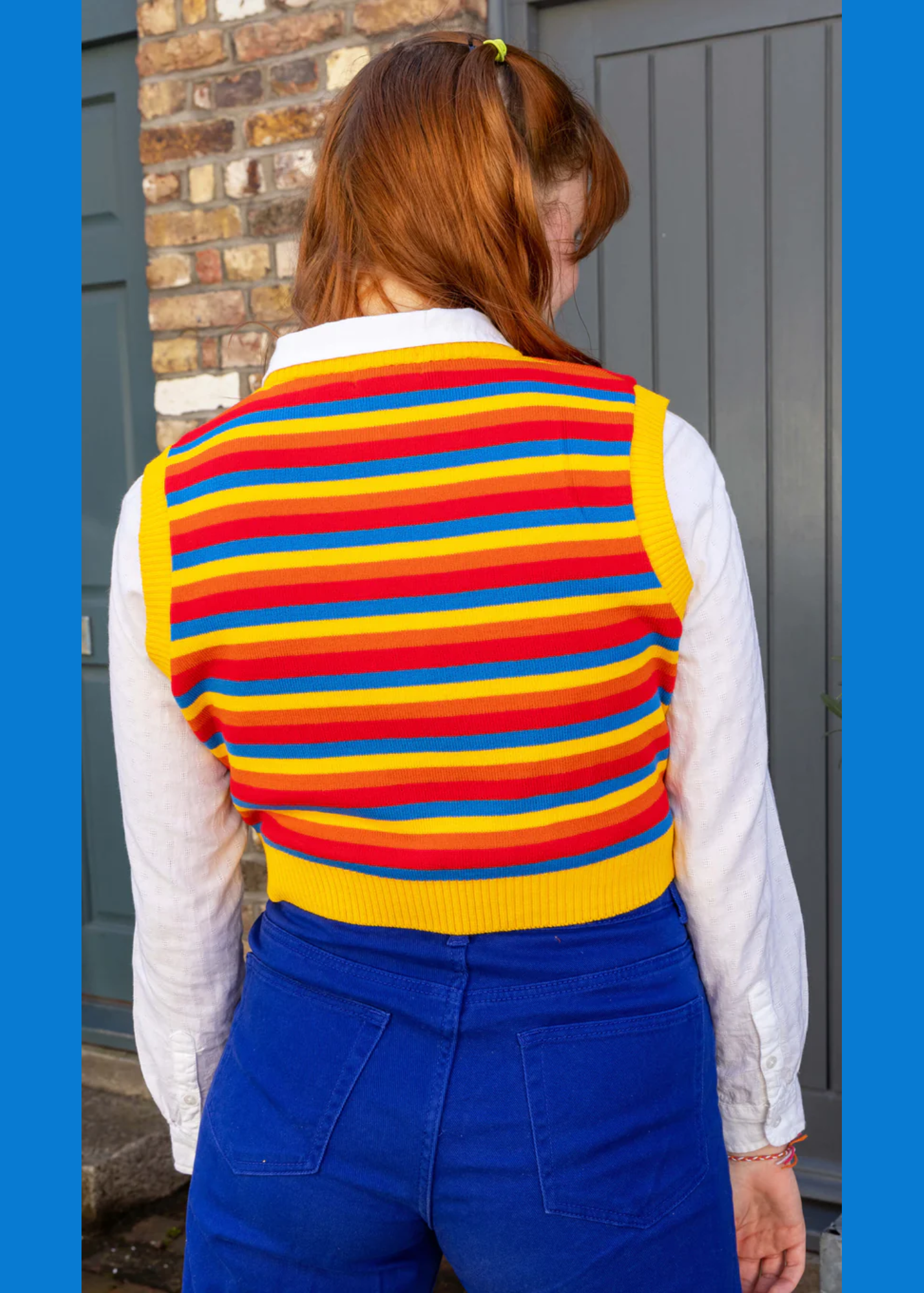Run & Fly - Rainbow Cropped Sweater Vest