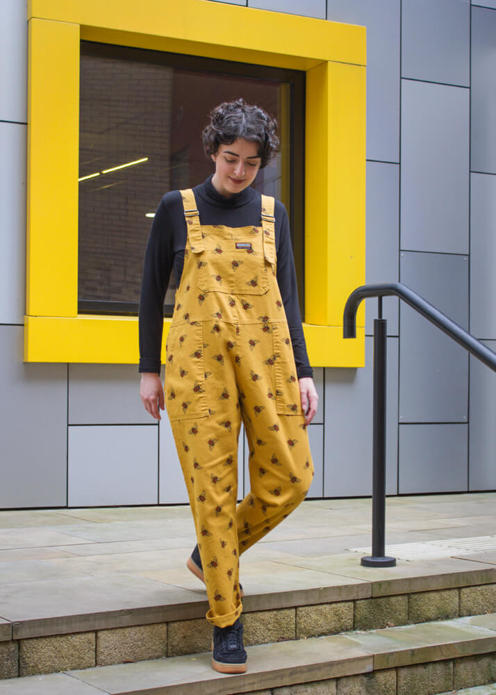 Run & Fly - Unisex Yellow Twill Bee Dungarees