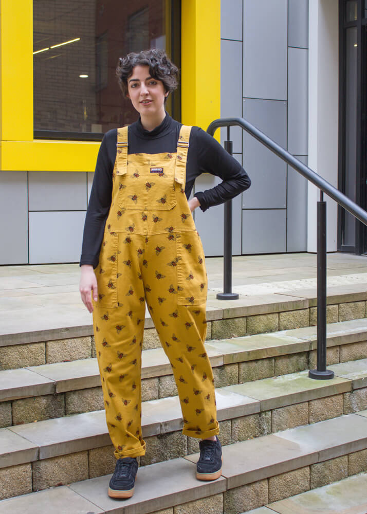 Run & Fly - Unisex Yellow Twill Bee Dungarees