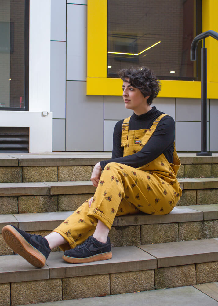 Run & Fly - Unisex Yellow Twill Bee Dungarees