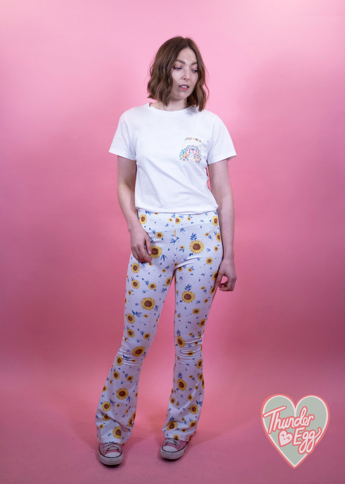 Glamorous - Ribbed Sunflower Flares