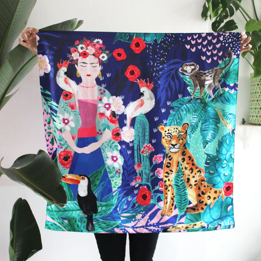 House of Disaster - Frida Kahlo Square Tropical Scarf