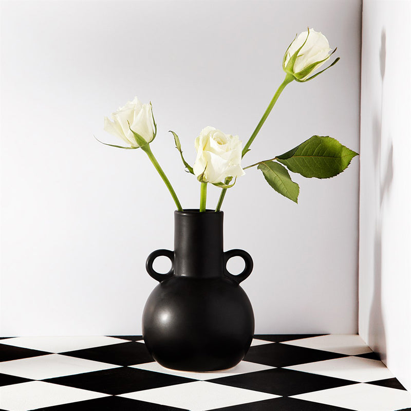 Sass & Belle - Small Black Amphora Vase