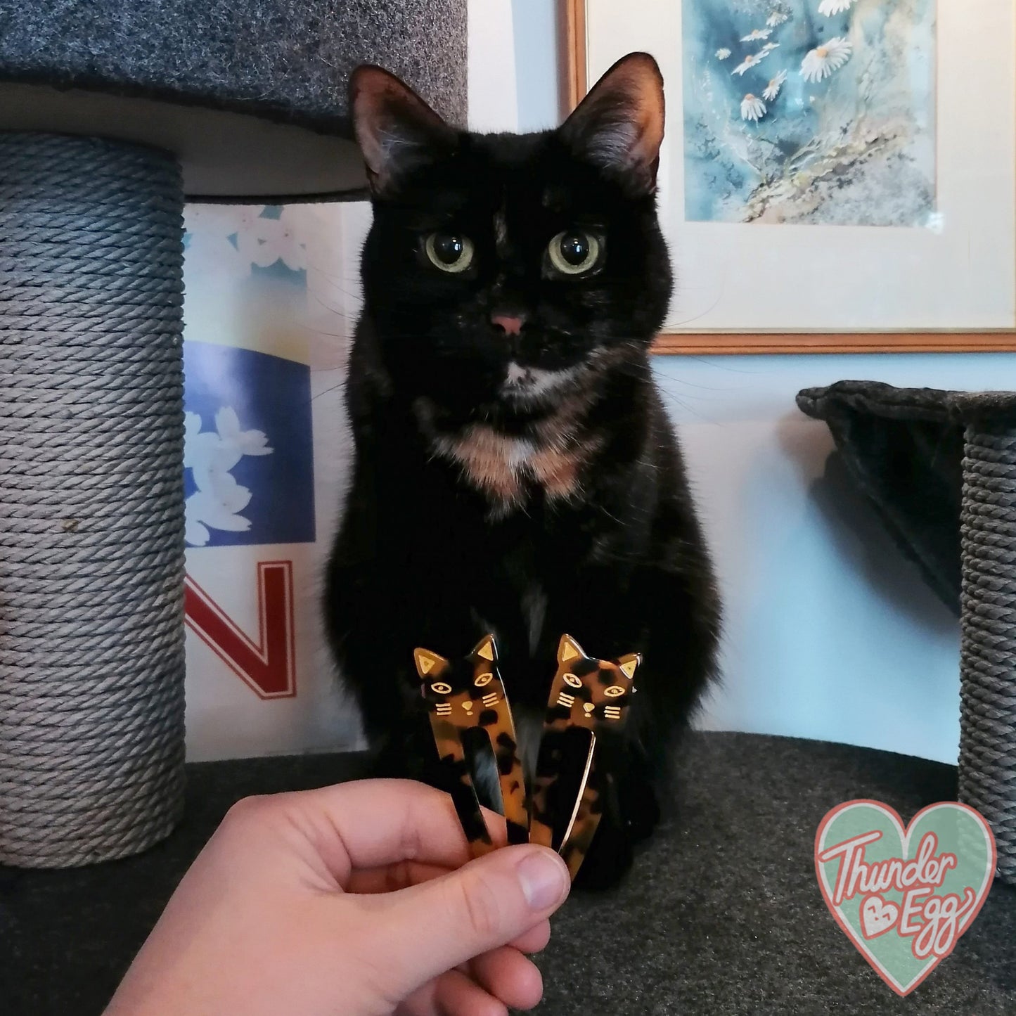 Thunder Egg - Naughty Tortie Cat Clips