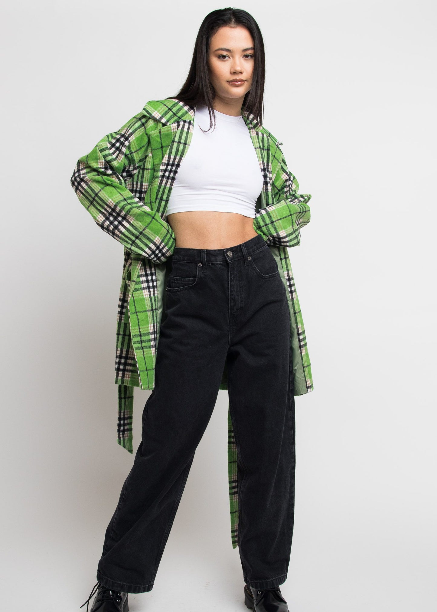 Daisy Street - Green Check Tie Jacket