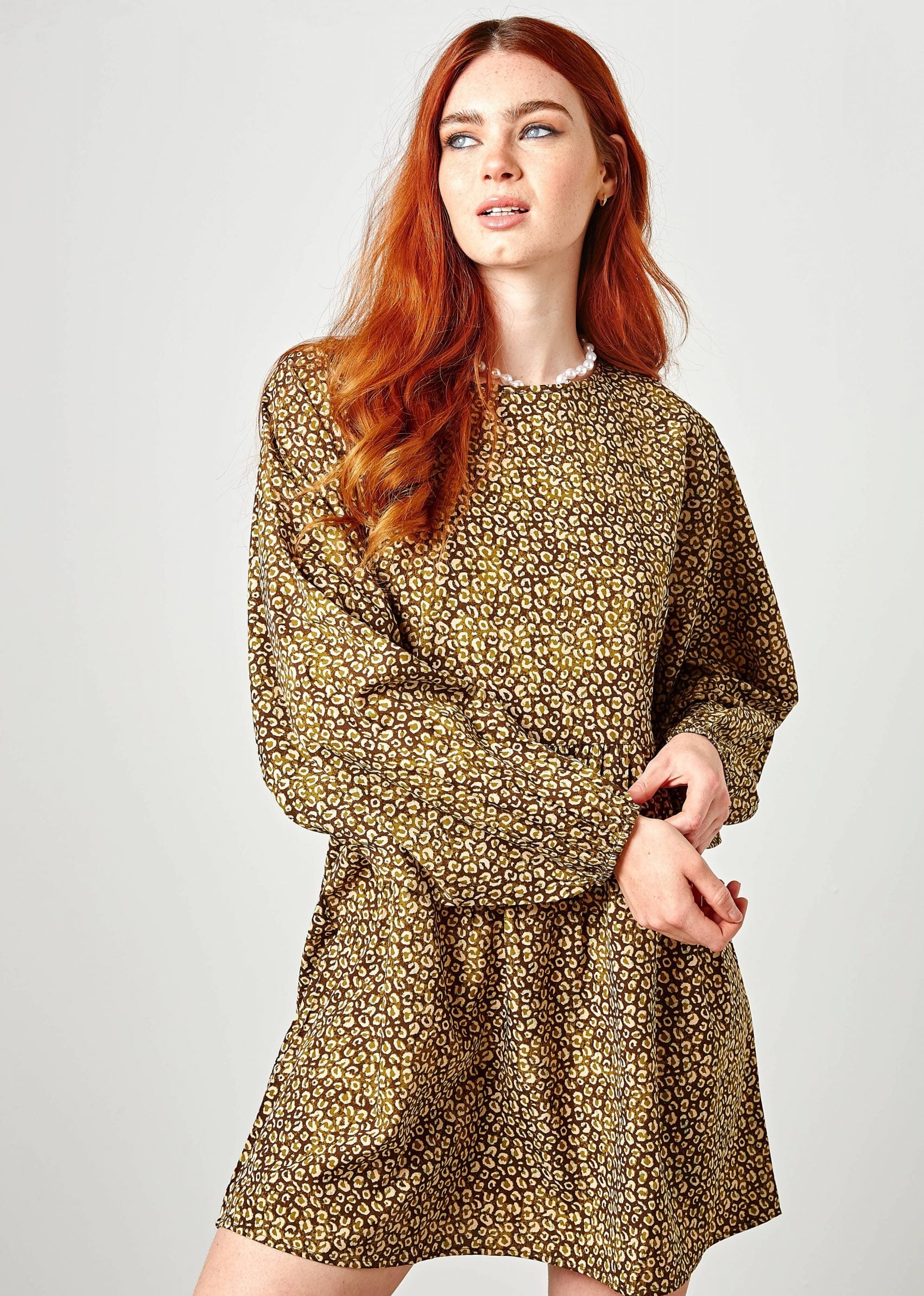 Daisy Street - Leopard Print Alexis Smock Dress