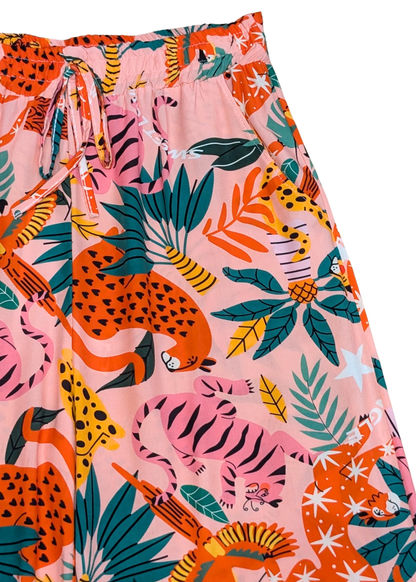 The Edit - Pink Leopard & Tiger Trousers