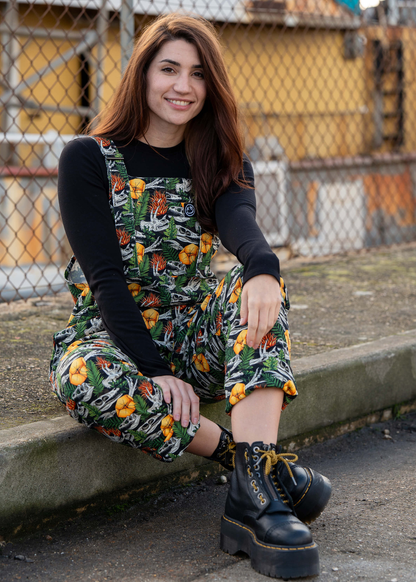 Rebel Romance - Jurassic Jumble Stretch Dungarees