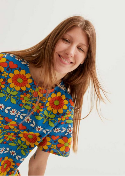 Compañia Fantastica - Retro Garden Print A-Line Dress