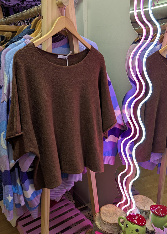 The Edit - Chocolate Soft Knit Top