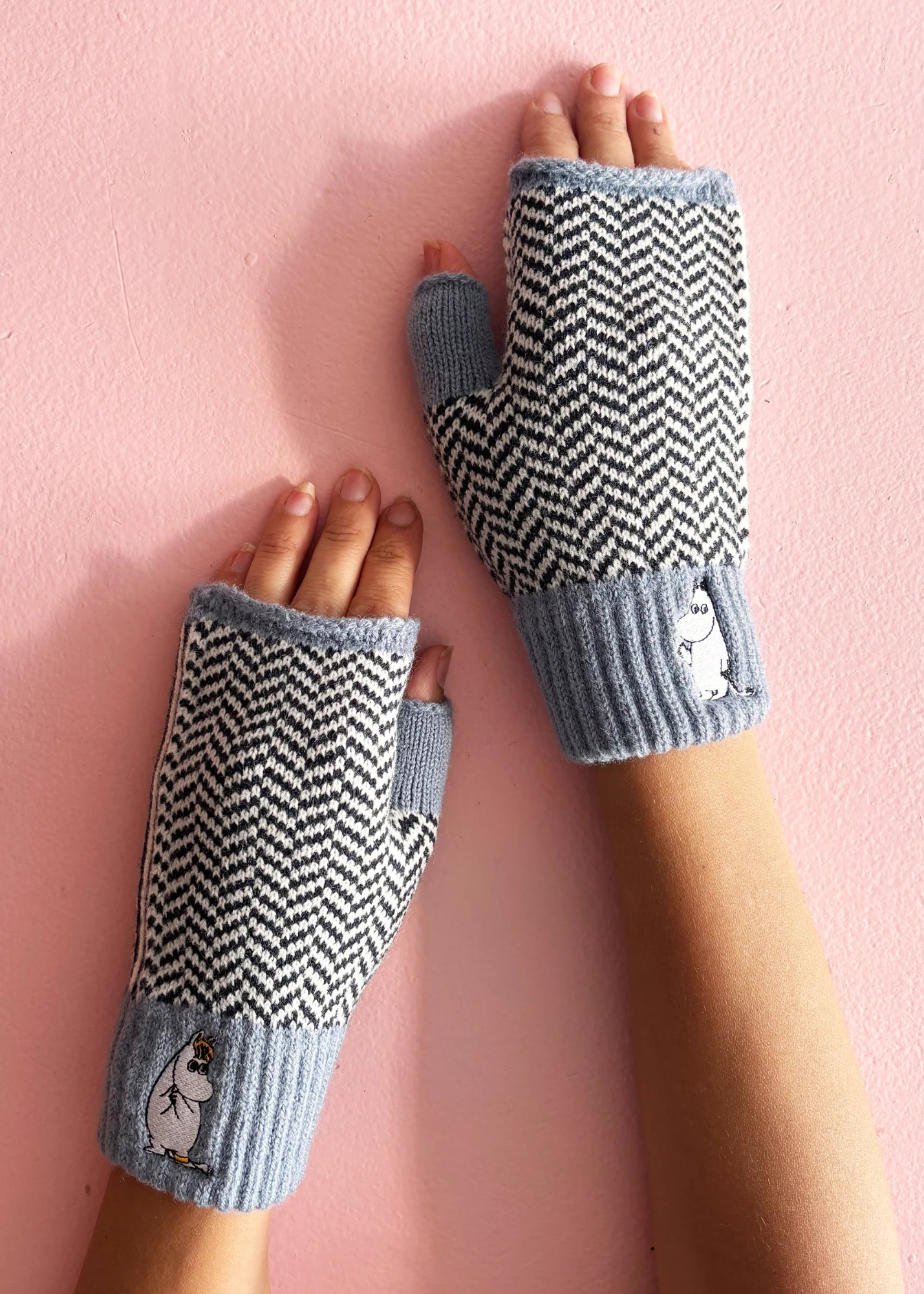 House of Disaster - Moomin Herringbone Fingerless Gloves