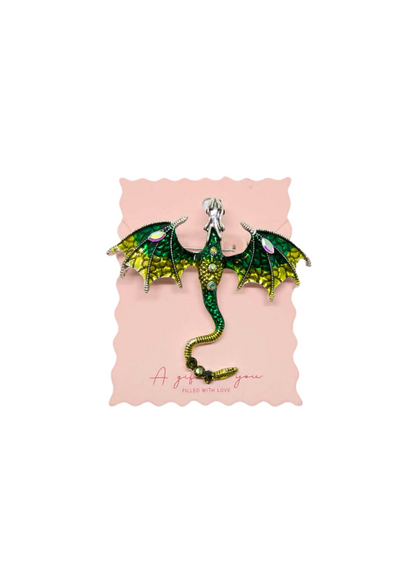 The Edit - Large Green Dragon Brooch
