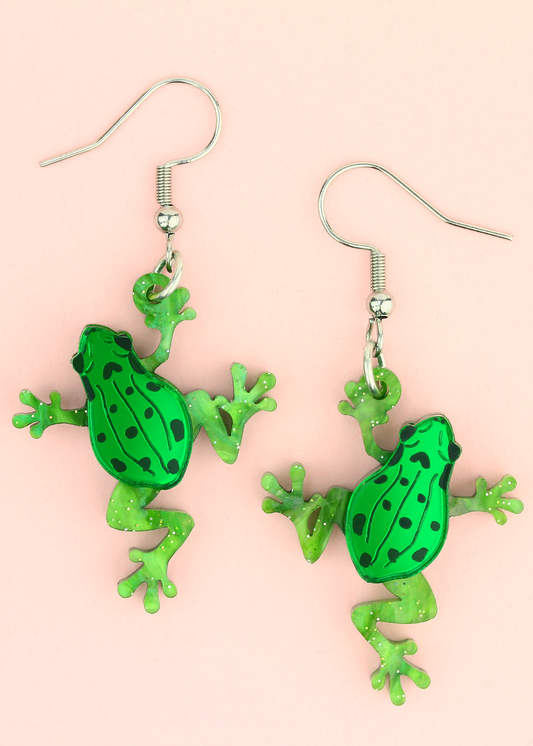 Little Moose - Common Frog Charm Earrings