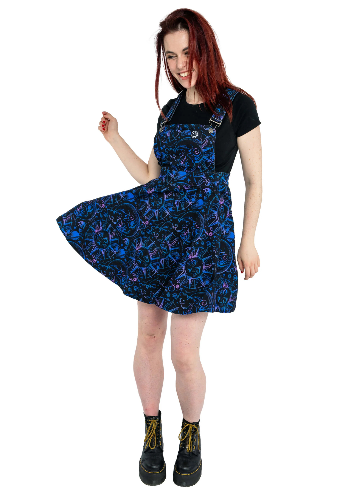 Rebel Romance - Celestial Dreams Stretch Flared Pinafore