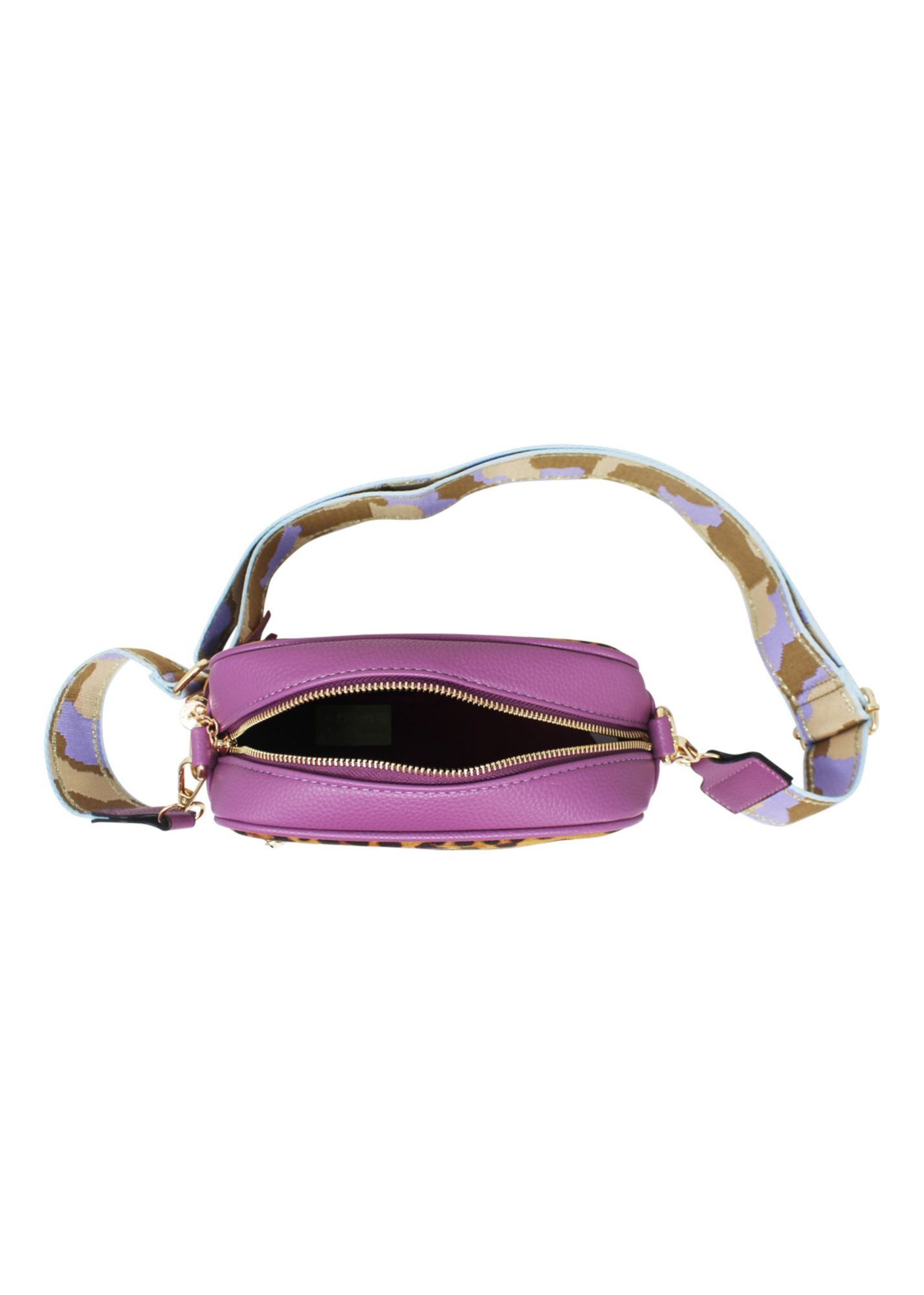 The Edit - Lilac & Leopard Print Crossbody Bag