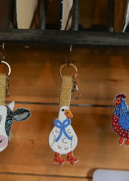 My Doris - Goose with a Bow Keyring