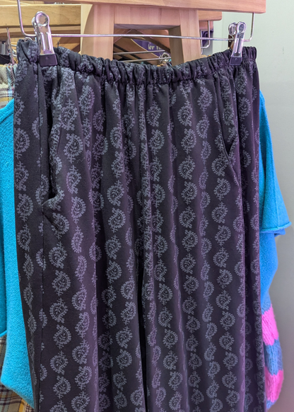 The Edit - Black Paisley Cocoon Joggers