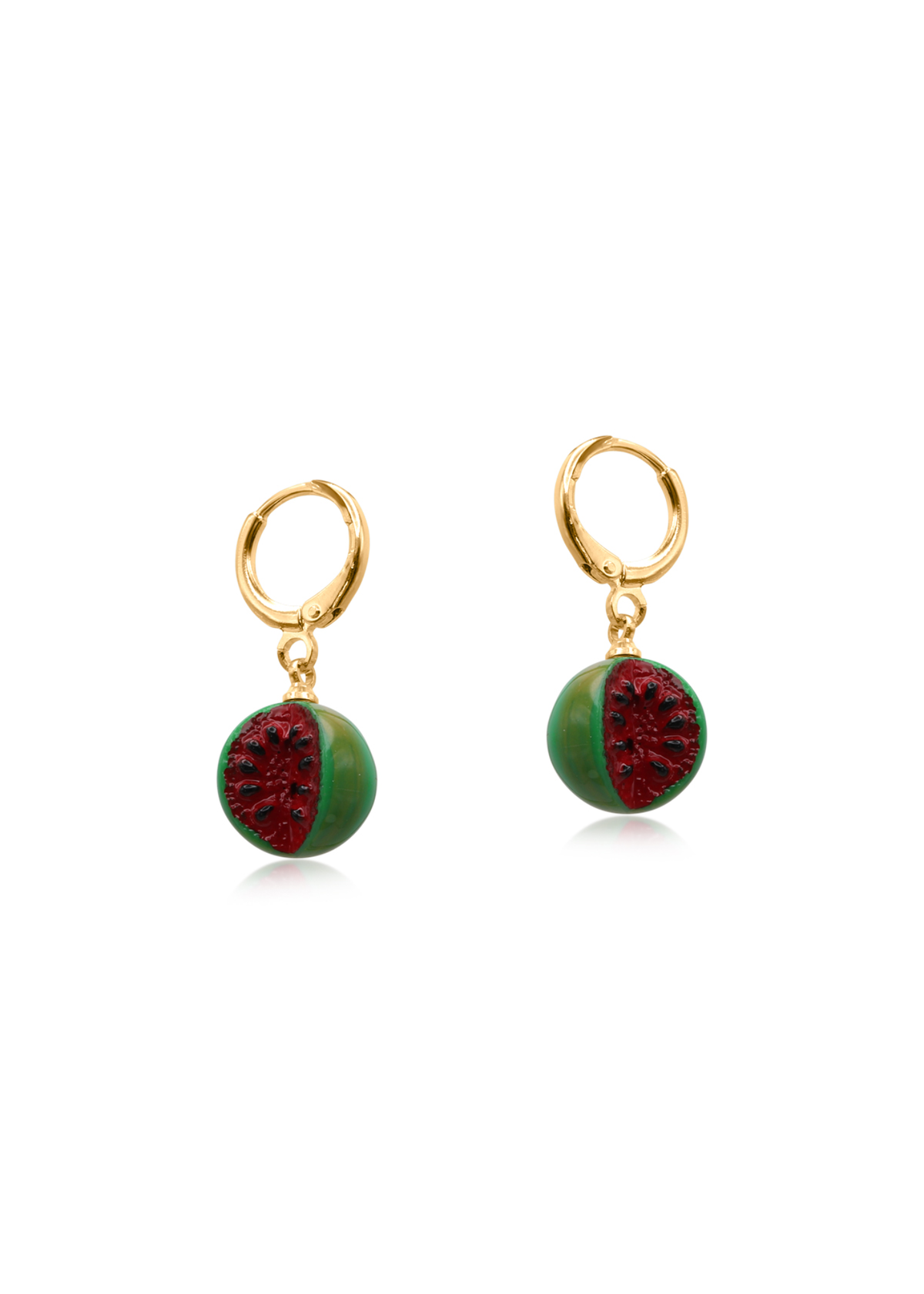 Big Metal London - Watermelon Cornucopia Hoop Earrings