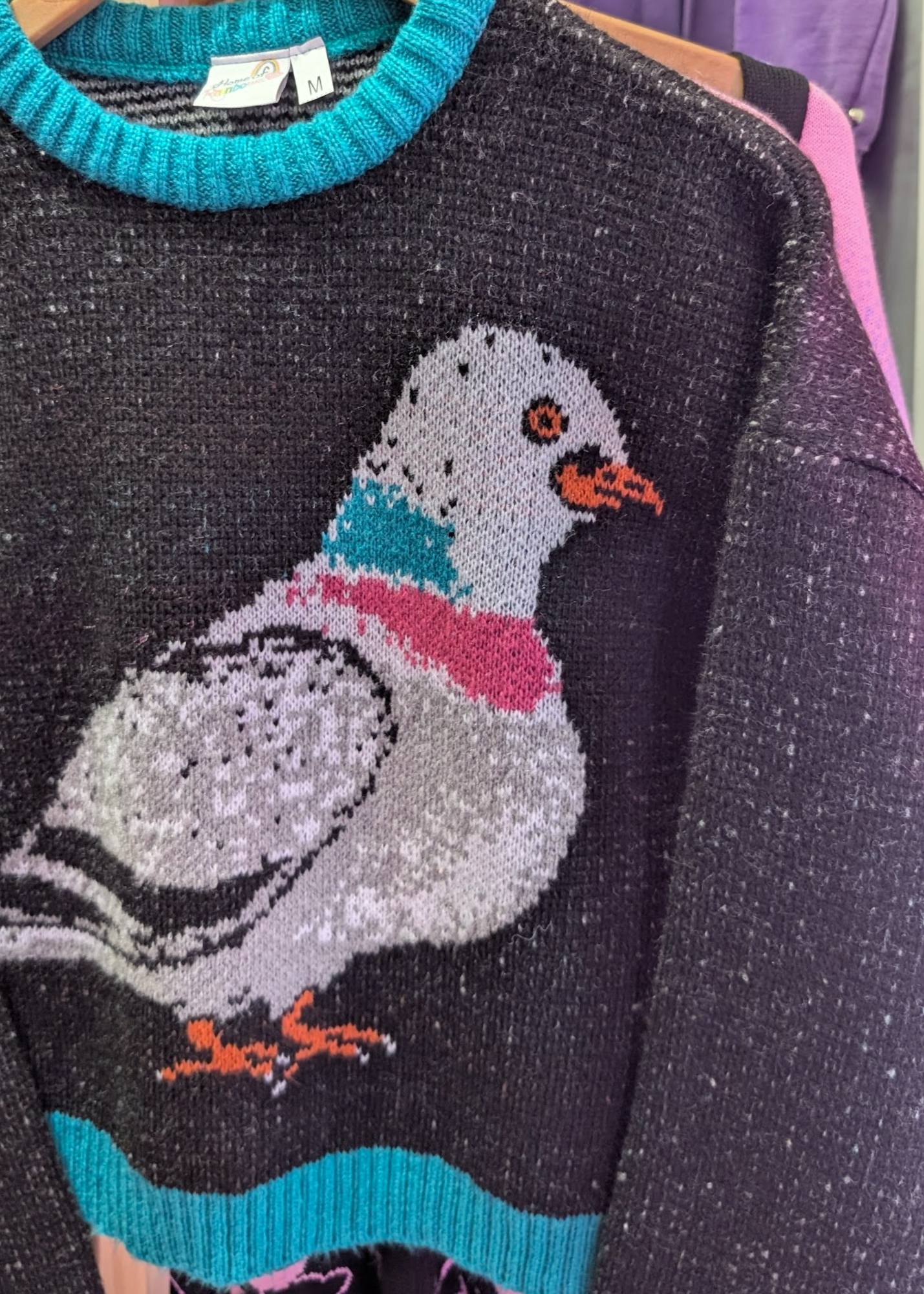 Home of Rainbows - Fluffy Pigeon Knit Jumper