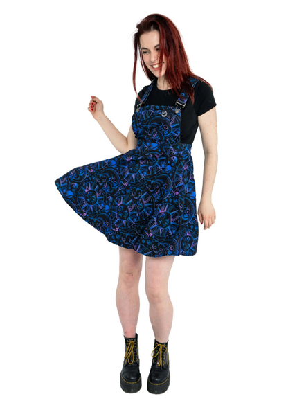 Rebel Romance - Celestial Dreams Stretch Flared Pinafore