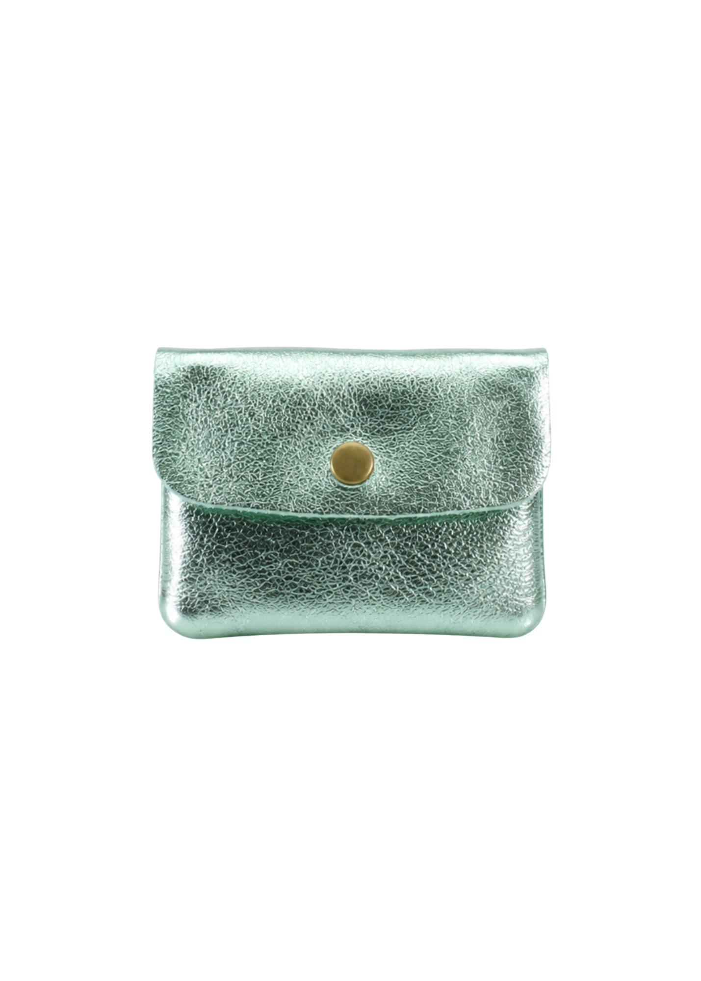 Thunder Egg - Metallic Aqua Leather Purse