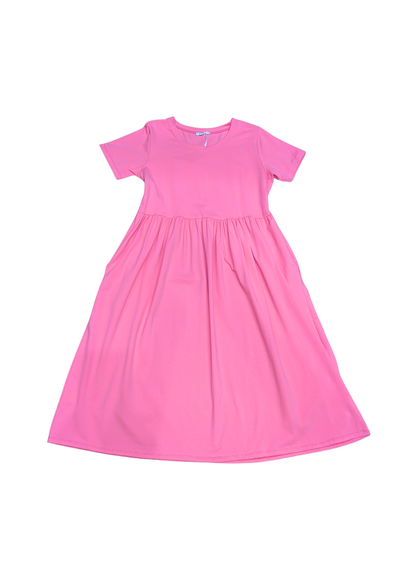 The Edit - Bubblegum Pink Smock Dress with Pockets