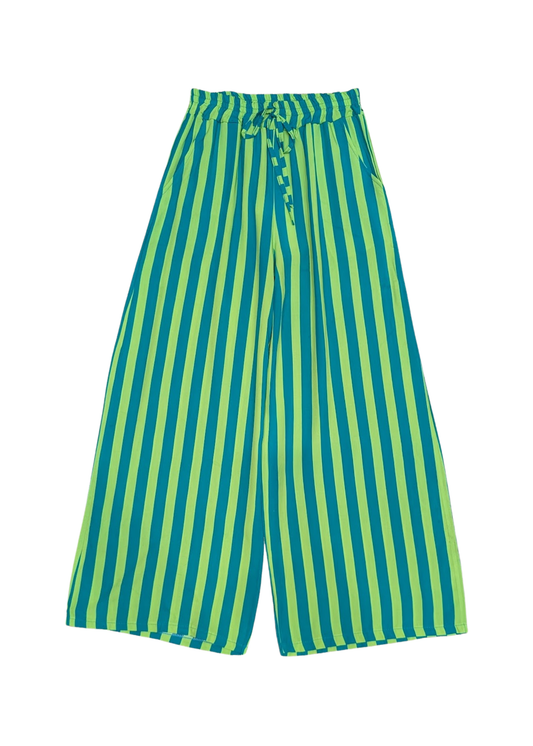 The Edit - Green Striped Trousers