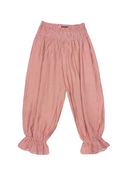 The Edit - Burnt Orange Gingham Cocoon Trousers