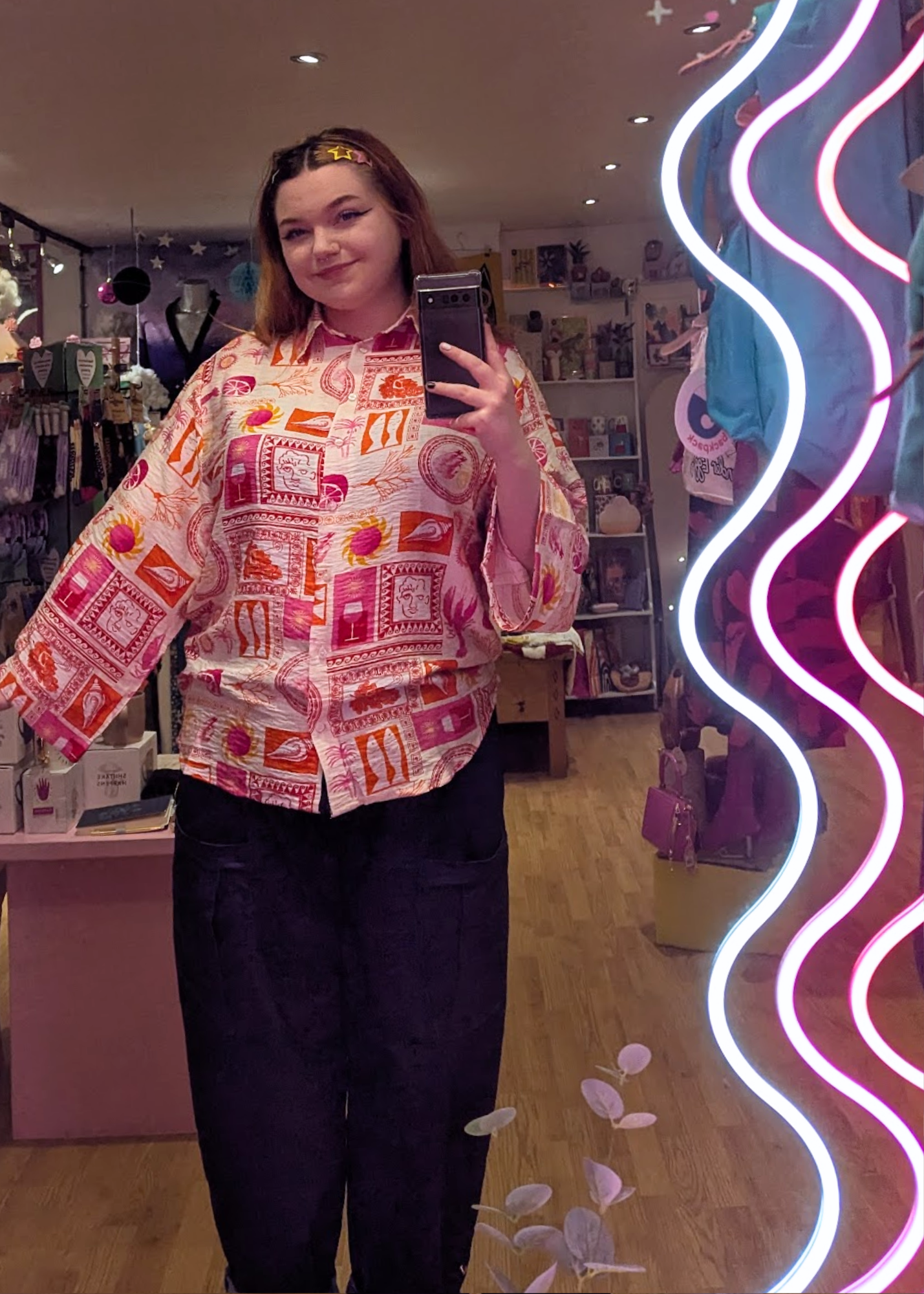 The Edit - Pink Mosaic Shirt