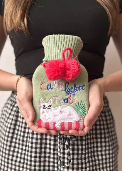 House of Disaster - Catnip Cats Before T**Ts Mini Hot Water Bottle