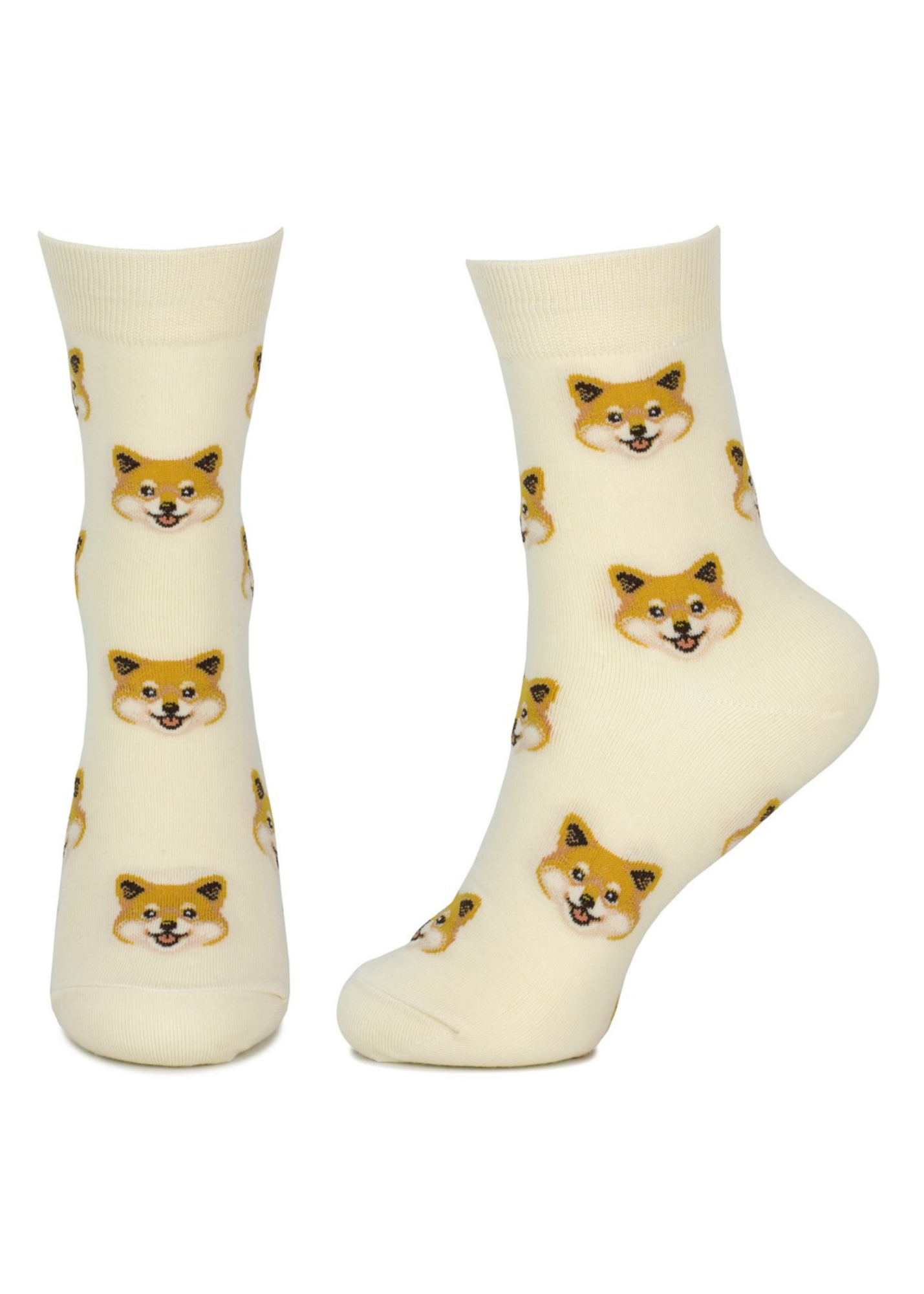 Joe Cool - Shiba Inu Cream Socks