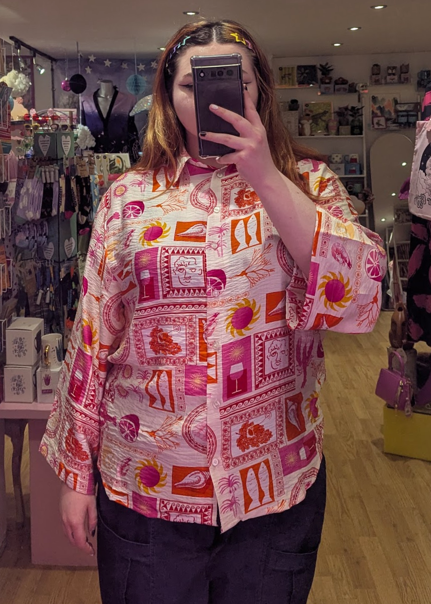 The Edit - Pink Mosaic Shirt