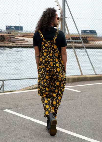 Rebel Romance - Celestial Sun and Moon Stretch Dungarees
