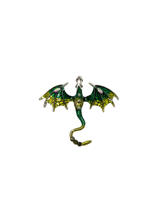 The Edit - Large Green Dragon Brooch