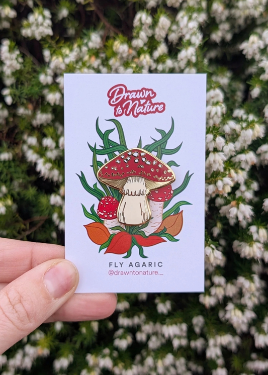 Drawn to Nature - Fly Agaric Enamel Pin