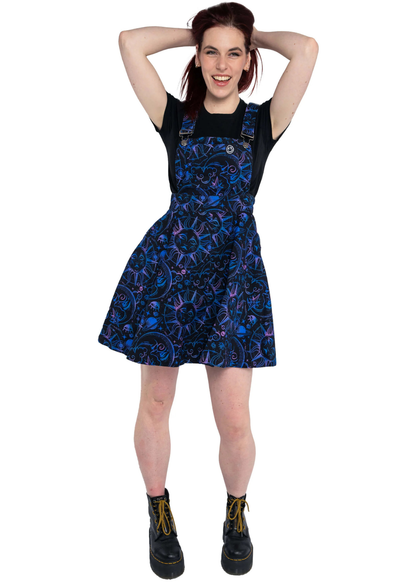 Rebel Romance - Celestial Dreams Stretch Flared Pinafore