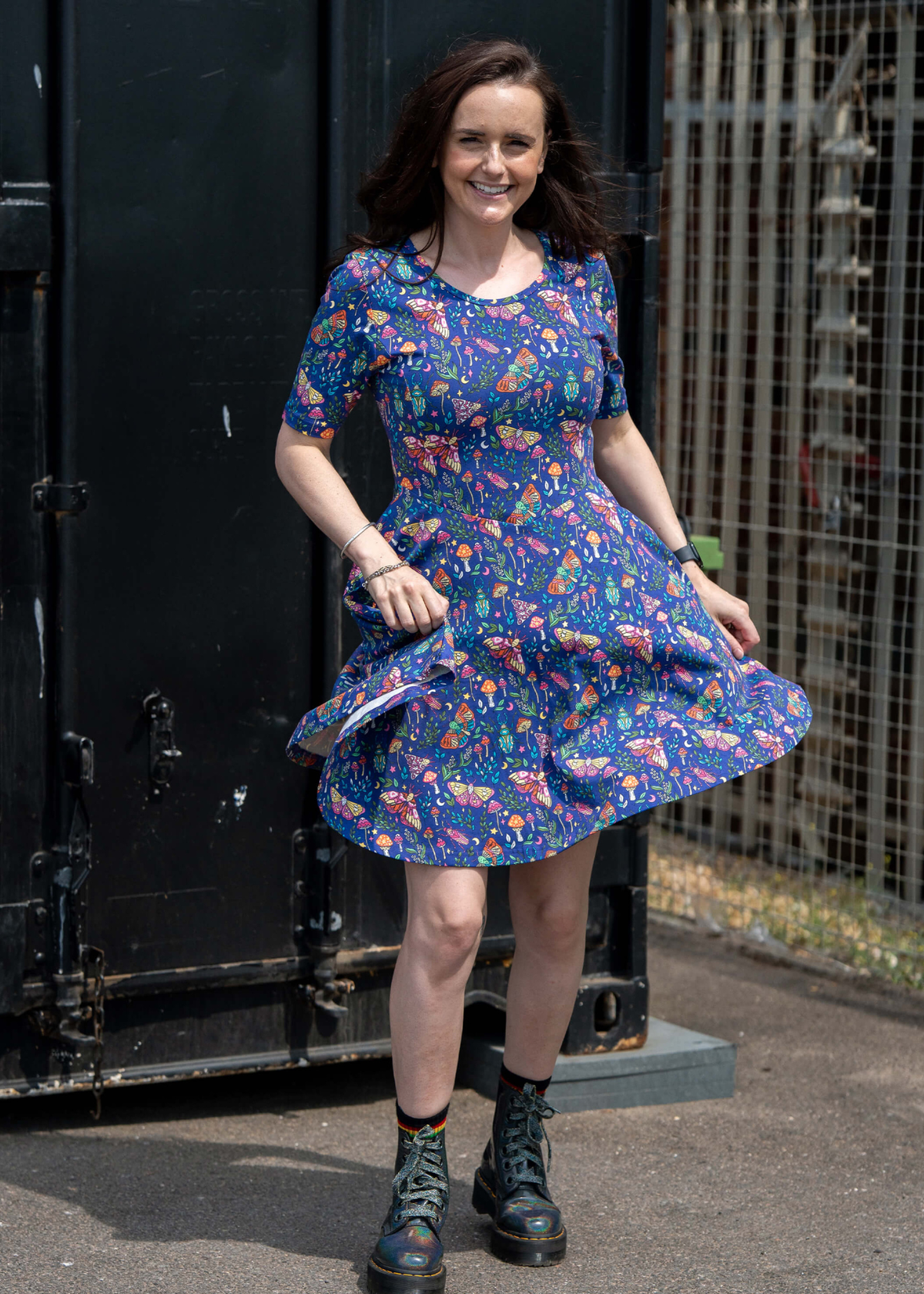 Rebel Romance - Nocturne Meadow Fit & Flare Skater Dress