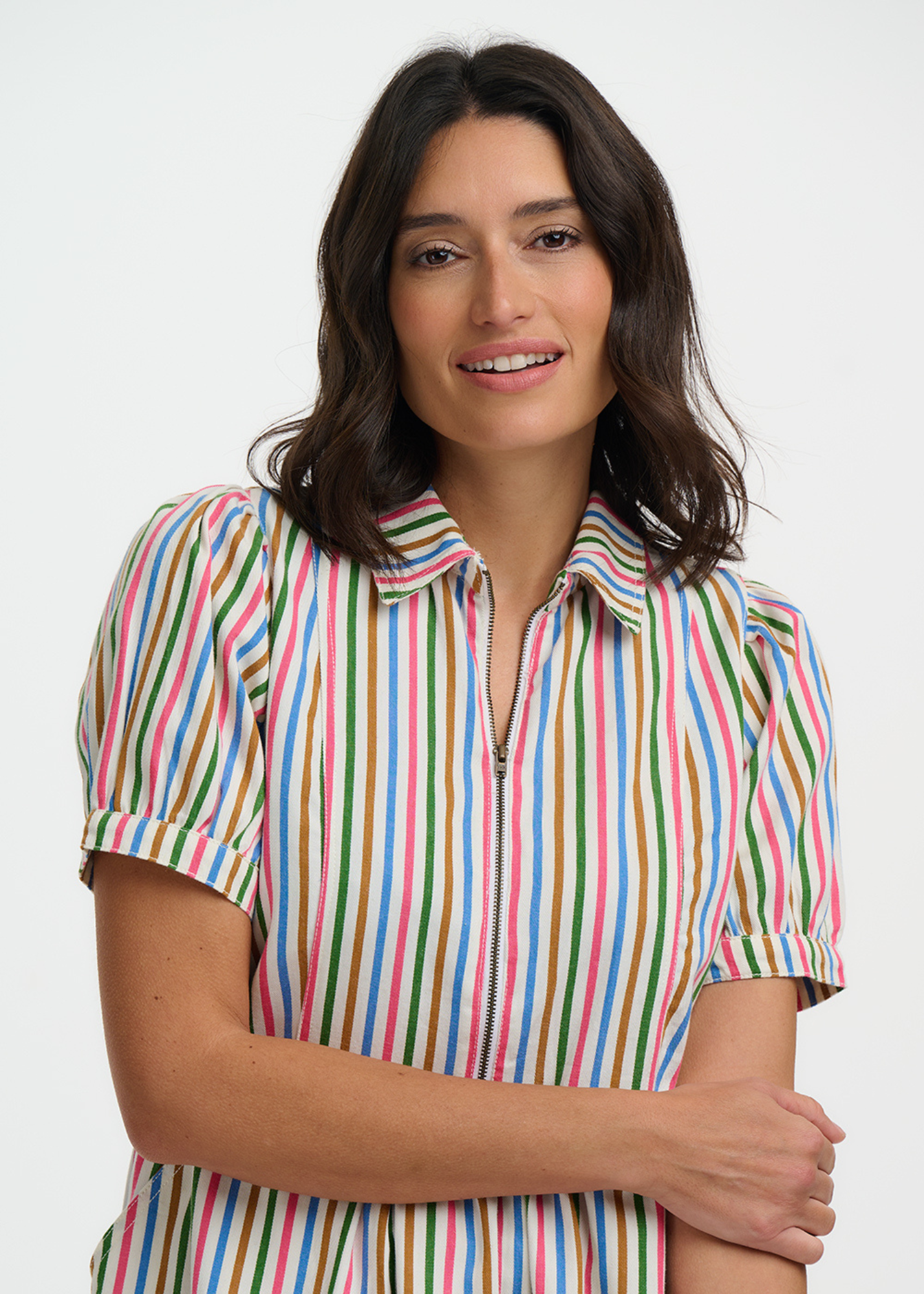 Sugarhill Brighton - Gillian Colourful Stripe Midi Dress